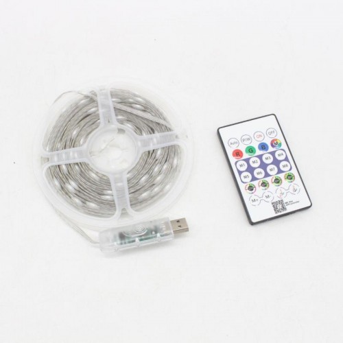 Світлодіодна стрічка RGB 10м, 100LED, від USB+пульт Світлодіодна стрічка RGB 10м, 100LED, від USB+пульт