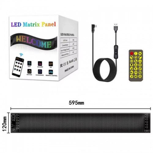 Гибкая LED панель 120x595мм, с WiFi, RGB + пульт Гибкая LED панель 120x595мм, с WiFi, RGB + пульт