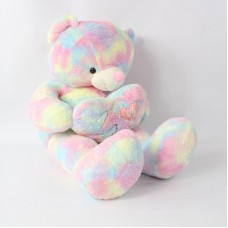 Мягкая игрушка Радужный мишка с сердцем, 120см
