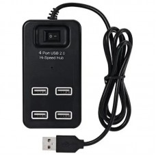 Розгалужувач USB на 4 порти, Чорний USB 2.0, P-1601
