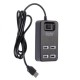 Розгалужувач USB на 4 порти, Чорний USB 2.0, P-1601