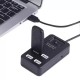 Розгалужувач USB на 4 порти, Чорний USB 2.0, P-1601