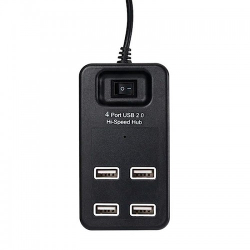 Розгалужувач USB на 4 порти, Чорний USB 2.0, P-1601 Розгалужувач USB на 4 порти, Чорний USB 2.0, P-1601