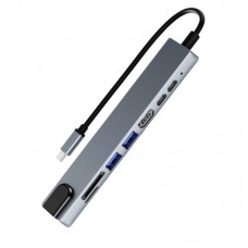 USB-C хаб 8 в 1 з HDMI 4K, Ethernet та зарядкою 87Вт