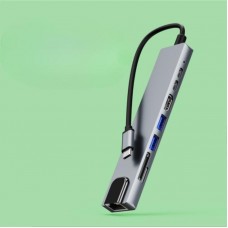 USB-C хаб 8 в 1 з HDMI 4K, Ethernet та зарядкою 87Вт