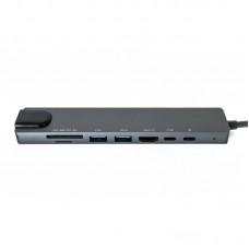 USB-C хаб 8 в 1 з HDMI 4K, Ethernet та зарядкою 87Вт
