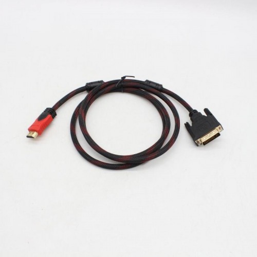 Мультимедійний кабель HDMI-DVI (1,5м), у тканинній обмотці