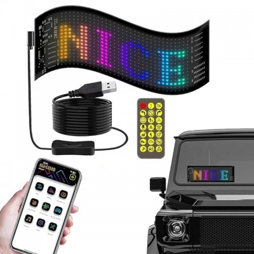Світлодіодна LED панель для авто 35х10, USB+пульт