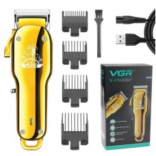 Машинка для стрижки VGR V-678 акумуляторна з 4 насадками