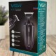 Аккумуляторная машинка для стрижки волос, 4 насадки, USB, VGR-952