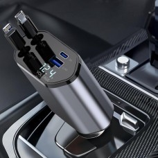 Автомобільне зарядний пристрій 4в1 від запальнички USB Type-C