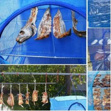 Складна сушарка на 5 ярусів для риби, грибів та фруктів 100х50х50см