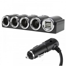 Автомобильный разветвитель прикуривателя 120Вт, 2хUSB, CTC-612