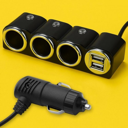 Автомобільний зарядний пристрій прикурювач 2хUSB, 120W, CTC-611