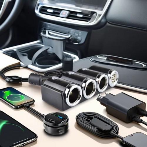 Автомобільний зарядний пристрій прикурювач 2хUSB, 120W, CTC-611 Автомобільний зарядний пристрій прикурювач 2хUSB, 120W, CTC-611