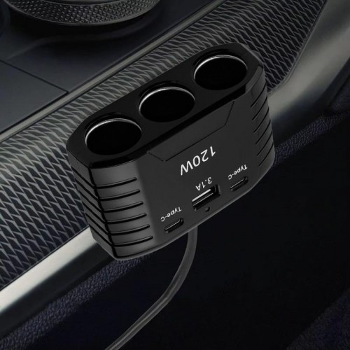 Автомобильный разветвитель прикуривателя (USB + 2хType-C) 120W, CTC-604 Автомобильный разветвитель прикуривателя (USB + 2хType-C) 120W, CTC-604