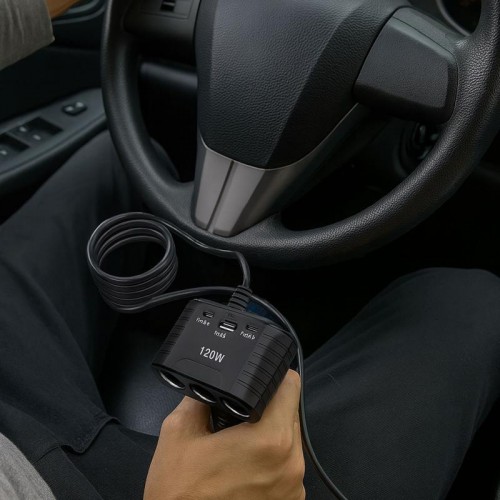Автомобильный разветвитель прикуривателя (USB + 2хType-C) 120W, CTC-604 Автомобильный разветвитель прикуривателя (USB + 2хType-C) 120W, CTC-604