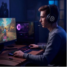 Навушники з гарнітурою дротові HEADSET GAME FX-06 для ігр