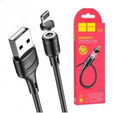 Магнитный кабель USB-Lightning 1м X52 для iPhone быстрая зарядка 2.4А