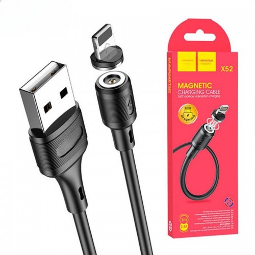 Магнитный кабель USB-Lightning, 1 м, 2.4А, X52