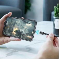 Магнитный кабель USB-Lightning 1м X52 для iPhone быстрая зарядка 2.4А