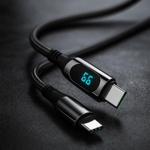 Кабель с цифровым дисплеем, Type-C to Type-C, 100W, 1 м, S51 Кабель с цифровым дисплеем, Type-C to Type-C, 100W, 1 м, S51
