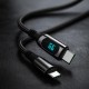 Кабель с цифровым дисплеем, Type-C to Type-C, 100W, 1 м, S51