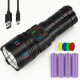Ручний ліхтар акумуляторний + 5 фільтрів, Zoom, 4х18650, PM60-TG