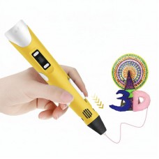 Набір 3D-ручка з трафаретами та планшетом, від мережі, 3DPEN-6, Жовтий