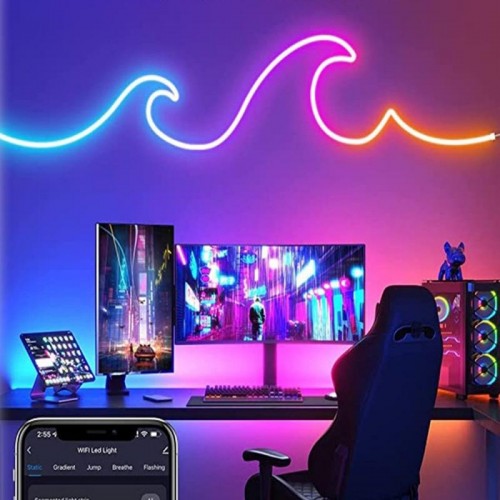 Неонова LED стрічка на 10 м, RGB, Пульт і Bluetooth Неонова LED стрічка на 10 м, RGB, Пульт і Bluetooth