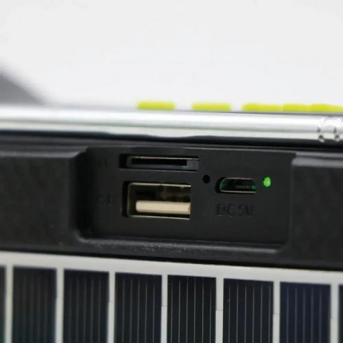 Портативна сонячна станція з повербанком 7 Вт, 1500 mAh, GD-LITE-11, Жовтий