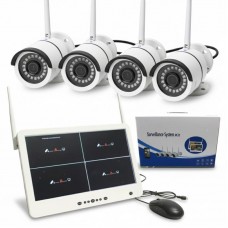 Набір з 4 камер відеоспостереження, LCD13'', WiFi, DVR KIT