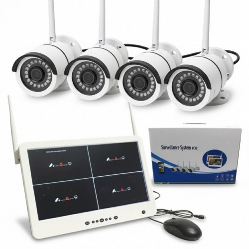 Набір з 4 камер відеоспостереження, LCD13'', WiFi, DVR KIT
