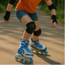 Дитячі ролики розмір 39-42 сині PowerKids — купити з доставкою по Україні