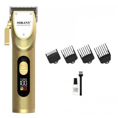 Аккумуляторный триммер для стрижки + 4 насадки, от USB, SK-LF-9983, Золотой