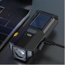 Велосипедный фонарь на солнечной батарее X17 водонепроницаемый 30 Вт с LED диодами