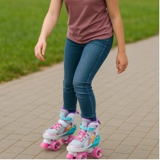 Дитячі ролики розмір 39-42 рожеві PowerKids — купити з доставкою по Україні