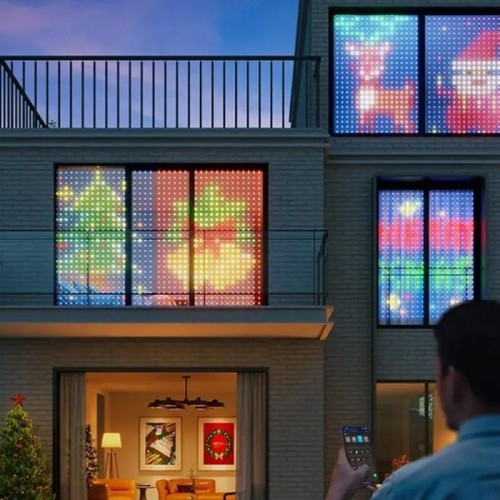 Смарт гірлянда штора від USB, 3x2м, 400 LED, з пультом, Різнокольорова Смарт гірлянда штора від USB, 3x2м, 400 LED, з пультом, Різнокольорова