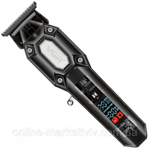 Акумуляторна машинка для стрижки волосся + 4 насадки, з USB, VGR V900, Чорний