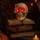 Декор Череп с книгами, LED-подсветка, 26х20см