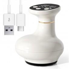 Вакуумный массажер с инфракрасным подогревом, от USB, Белый