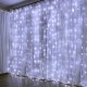 Гірлянда штора від мережі (2,5 х1, 5 м) 240 LED прозорий шнур Біла
