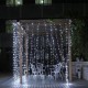 Гірлянда штора від мережі (2,5 х1, 5 м) 240 LED прозорий шнур Біла