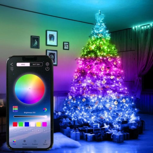 Розумна гірлянда 10м, USB, Bluetooth Xmas Lights 100LED RGB