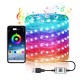 Розумна гірлянда 10м, USB, Bluetooth Xmas Lights 100LED RGB