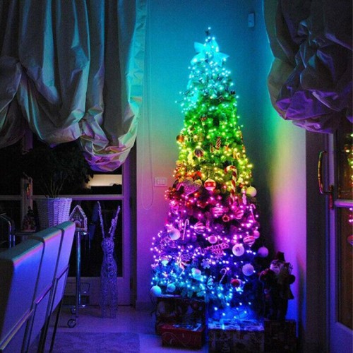 Розумна гірлянда 10м, USB, Bluetooth Xmas Lights 100LED RGB