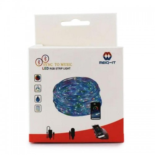 Розумна гірлянда 10м, USB, Bluetooth Xmas Lights 100LED RGB