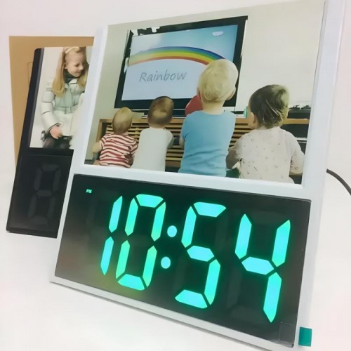 Настільний електронний годинник з фоторамкою, DS 6608