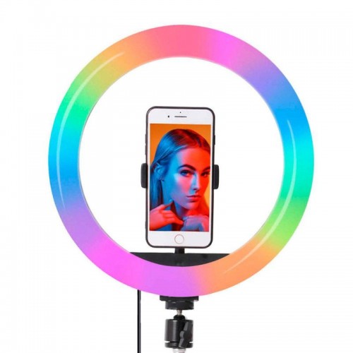 Кільцева лампа RGB 30 см, від USB, RD-12