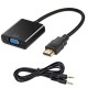 Конвертер HDMI на VGA + аудиовыход, Черный